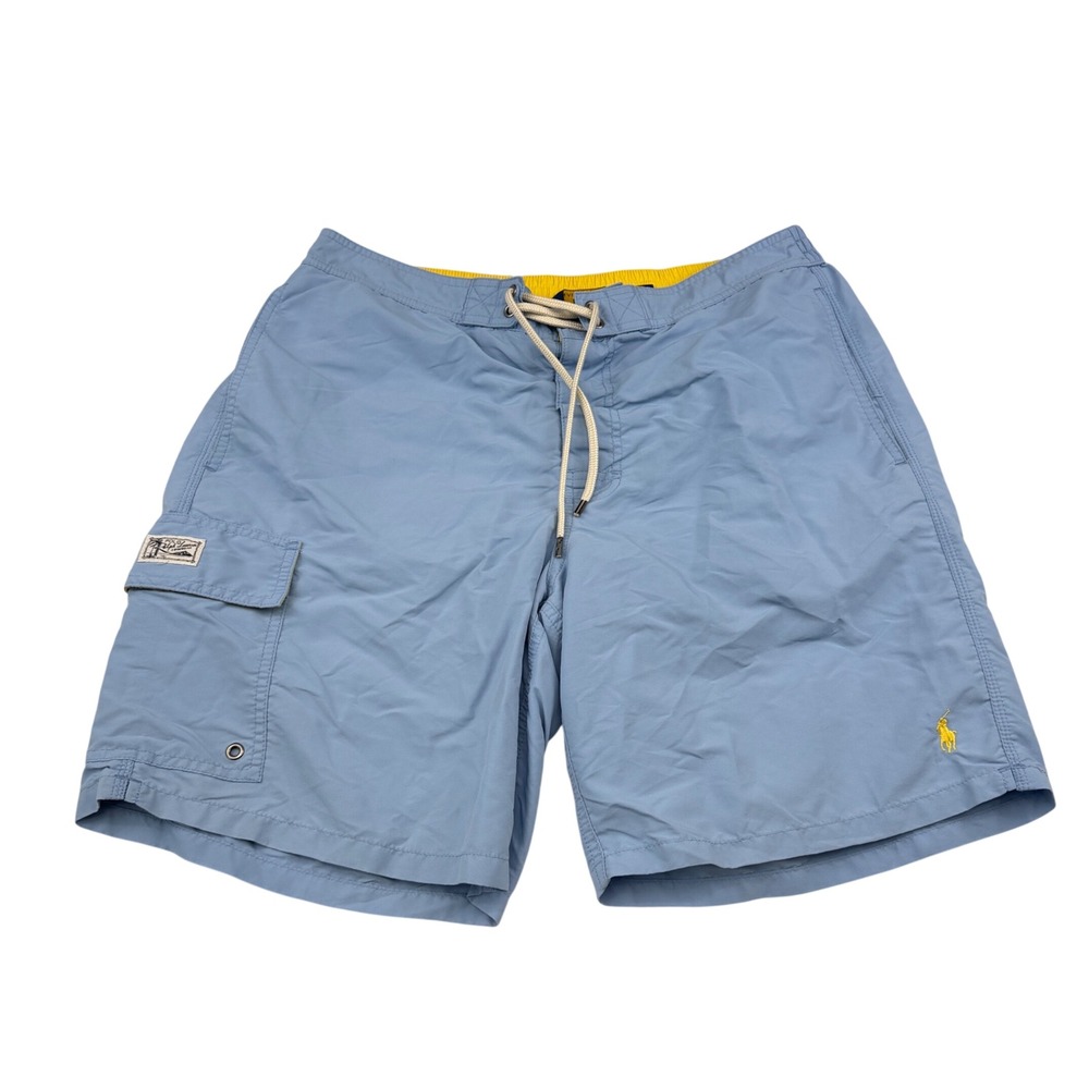Polo Ralph Lauren Swim Trunks Mens L Cargo Pocket Mesh Lined Board Shorts